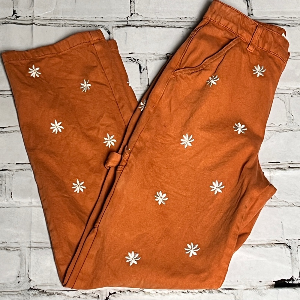 Cotton On Flower Embroidered Jeans Size 4